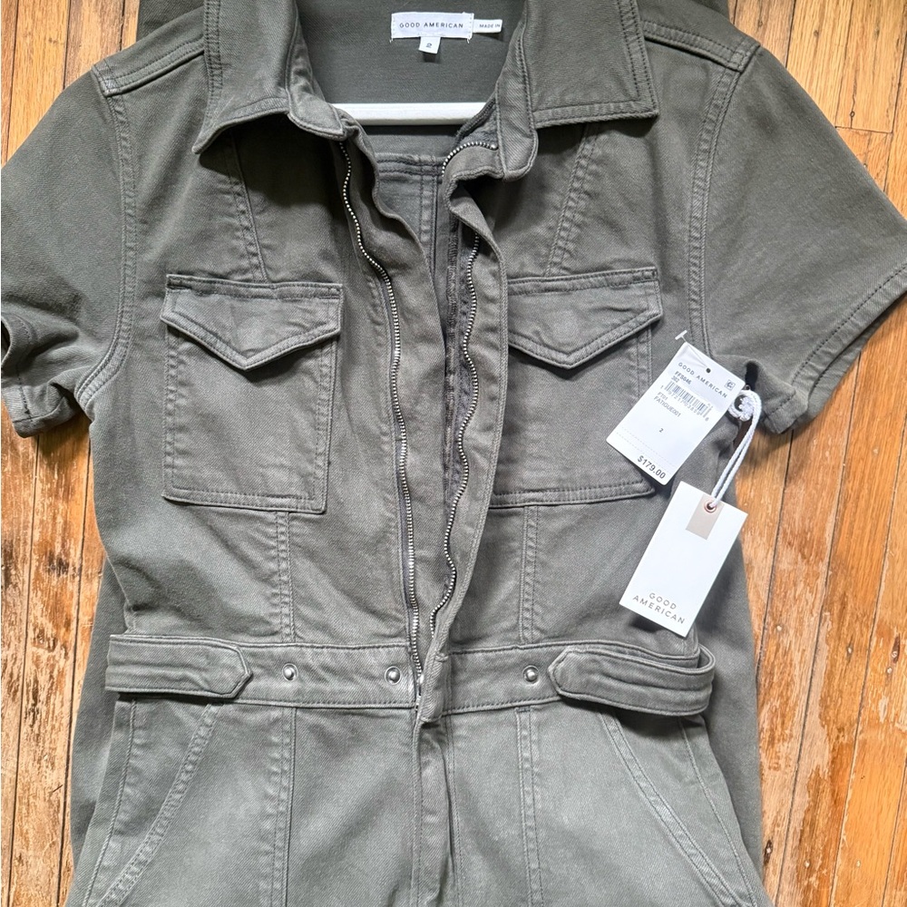 Good American Olive Jumpsuit
